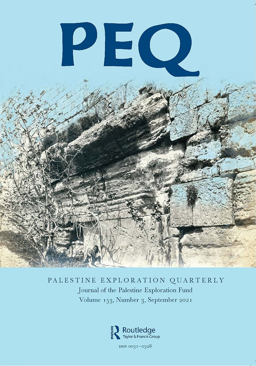Palestine Exploration Quarterly The Palestine Exploration Fund